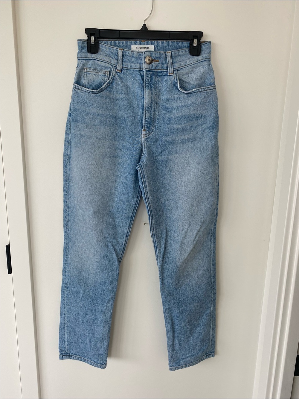 Reformation Jeans Women’s Emelia Crop Montego Light Wash Blue Denim Size 26